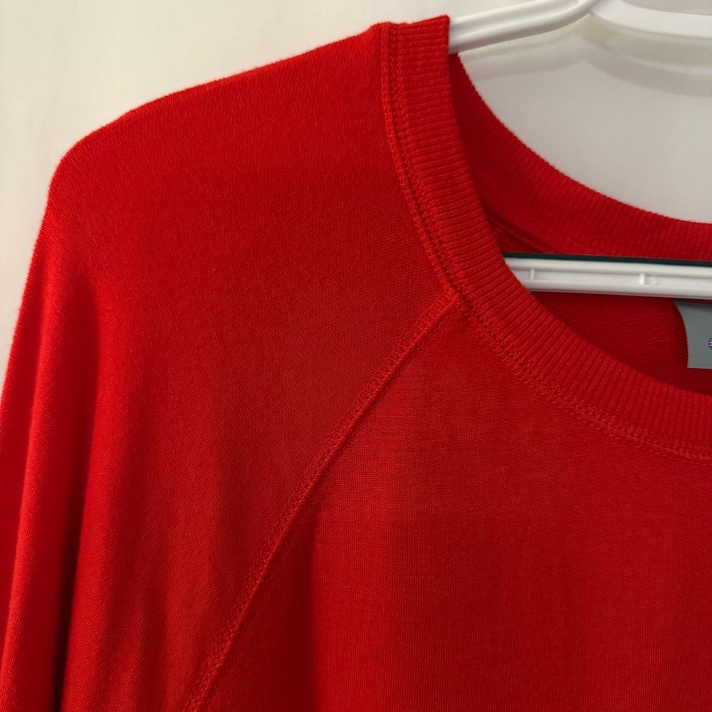 ATHLETA Serenity Criss Cross Athletic Sweatshirt in Saffron Red Size L - Picture 4 of 8